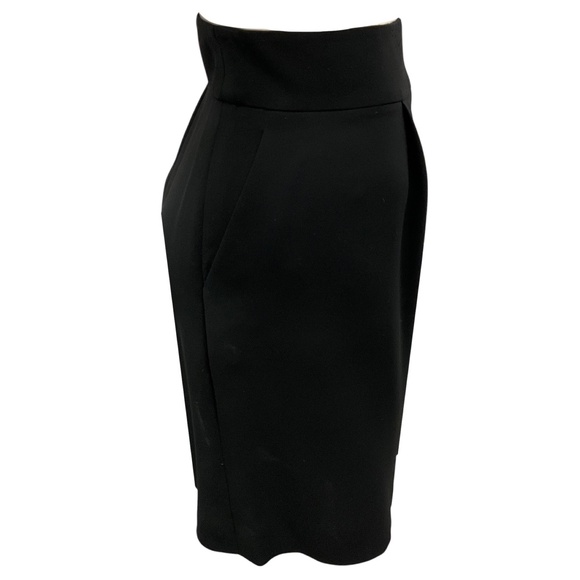 GIORGIO ARMANI BLACK SILK CREPE SHORTS - Picture 2 of 6